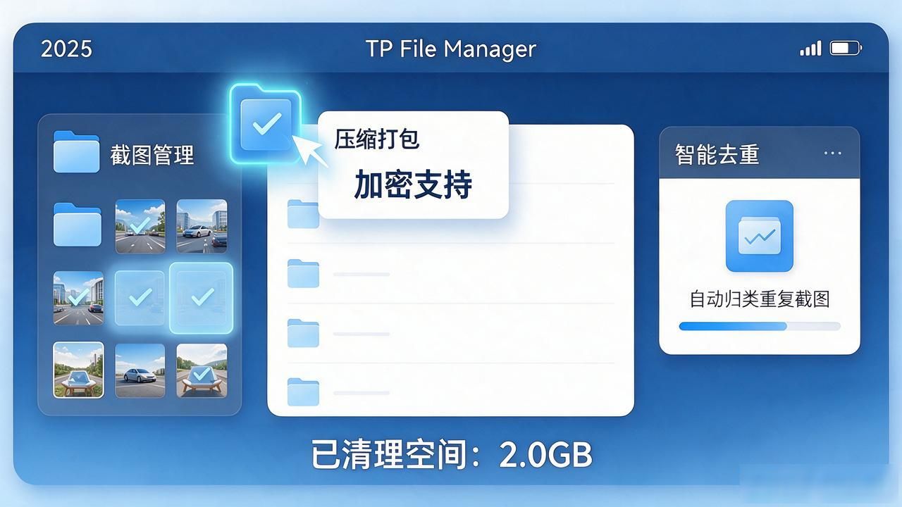 批量操作压缩打包_安卓2025版文件管理_TP官方下载安卓2025文件管理新体验