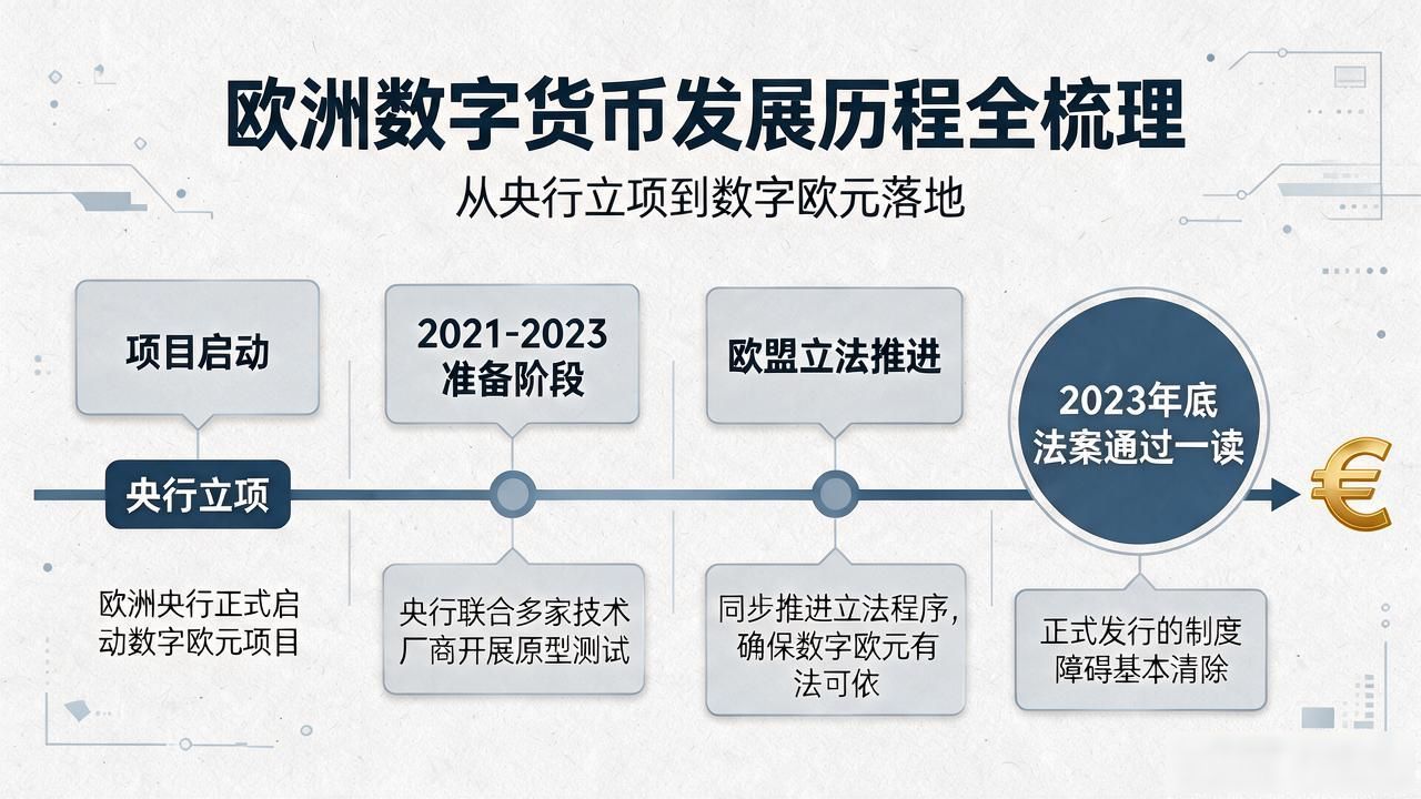 欧洲央行数字货币发展历程_欧洲数字货币发展历程_数字欧元立法进程