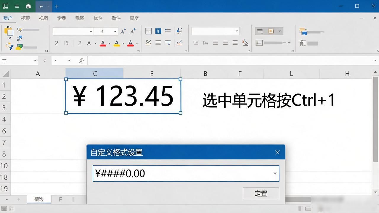 Excel里货币符号和数字之间总多一个空格？改自定义格式就没了