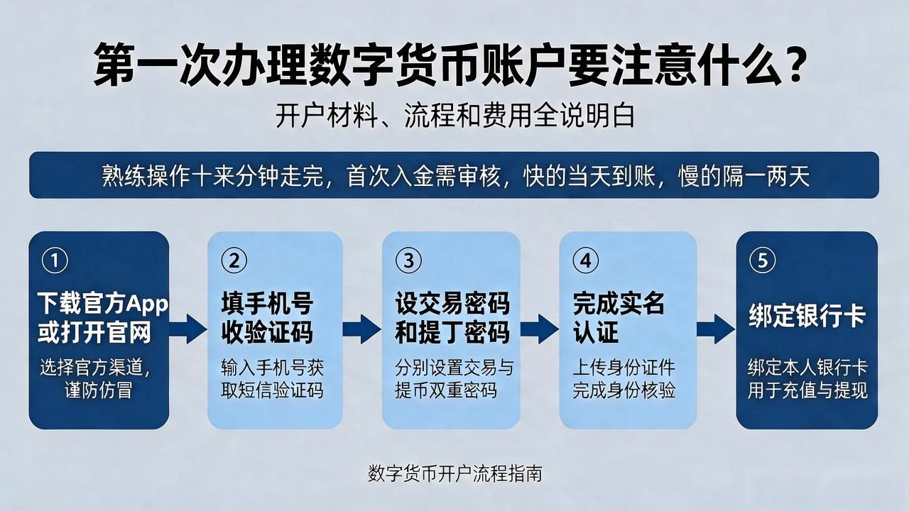 第一次办理数字货币账户要注意什么？开户材料、流程和费用全说明白
