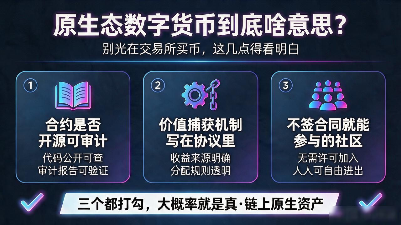 原生态数字货币到底啥意思？别光在交易所买币，这几点得看明白