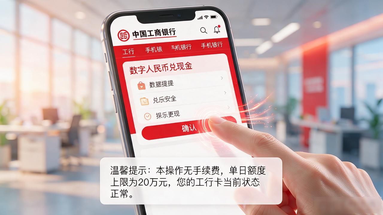 工行数字货币怎么兑成现金？不用跑柜台，手机银行三步搞定