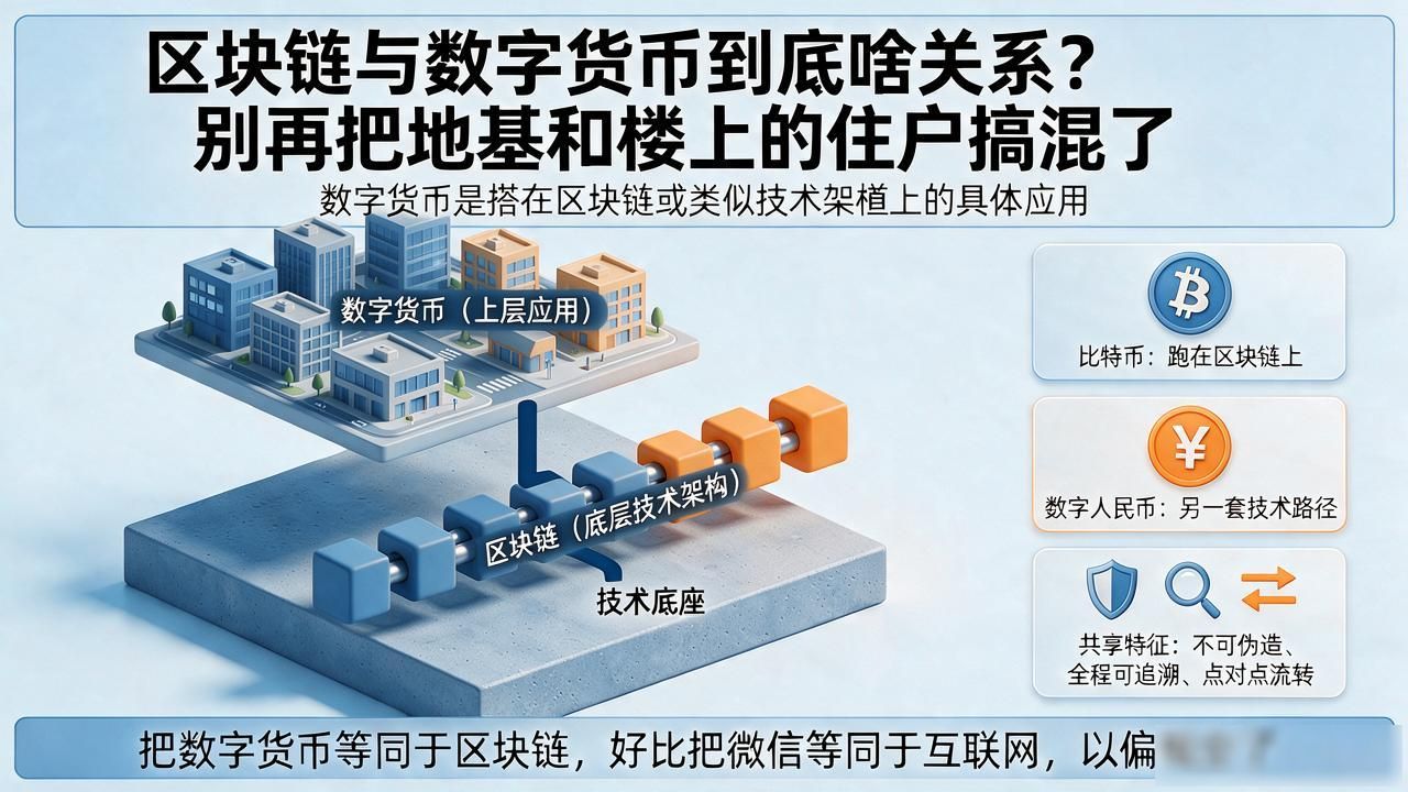 区块连与数字货币到底啥关系？别再把地基和楼上的住户搞混了