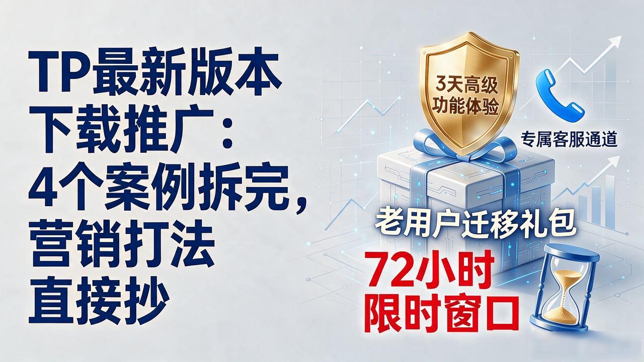 TP最新版本下载推广：4个案例拆完，营销打法直接抄