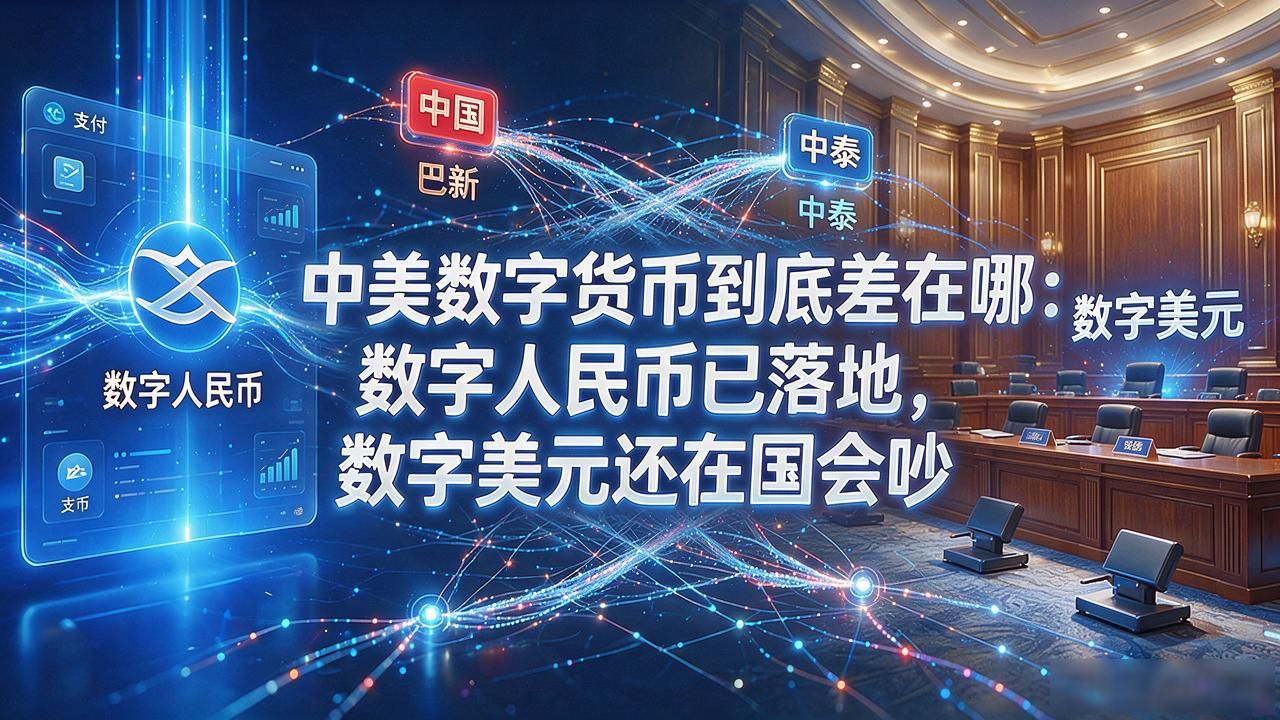 中美数字货币到底差在哪：数字人民币已落地，数字美元还在国会吵